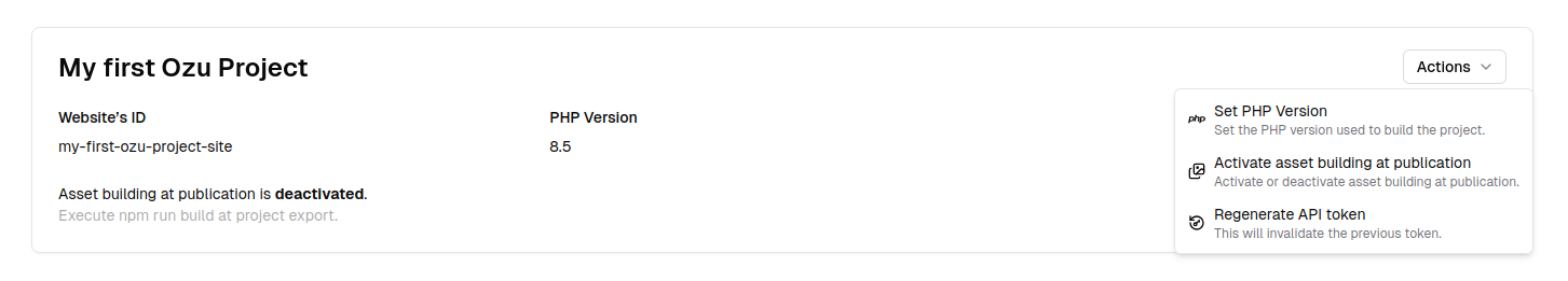 General configuration section