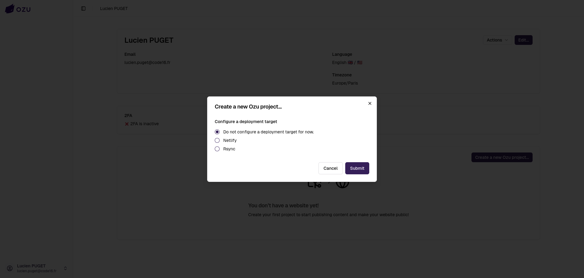 Deployment Target configuration