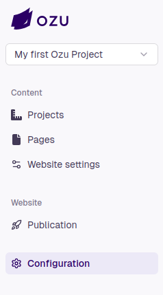 Sidebar with publication option